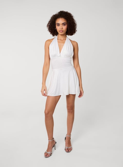 Diamante Slinky Halter Dress - Image 2