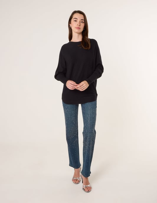 Batwing Jumper With Back Diamante Detailing - Image 4
