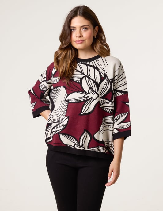Flower Pattern Jumper - Image 1