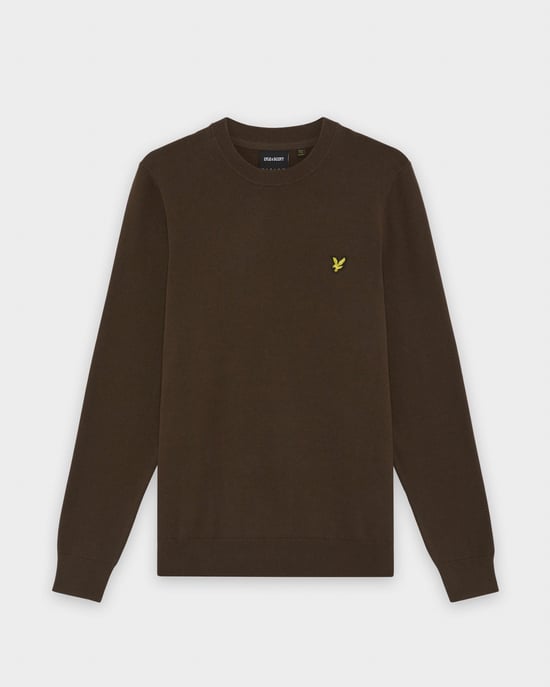 Crew Neck Jumper in Dark Brown - Image 4