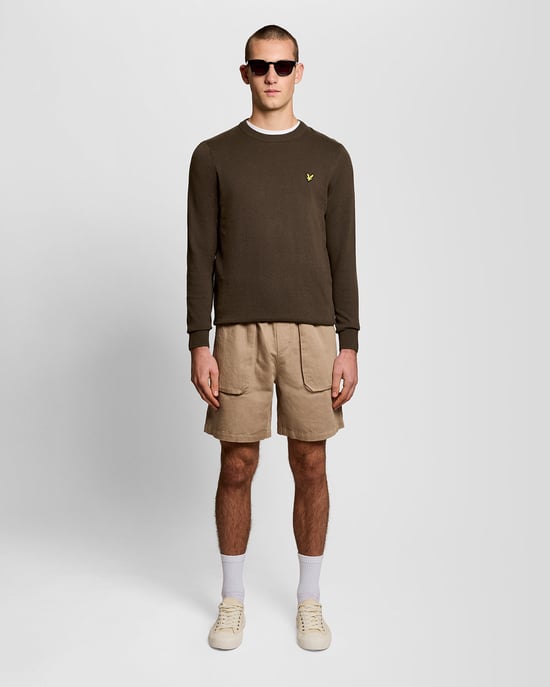 Crew Neck Jumper in Dark Brown - Image 5