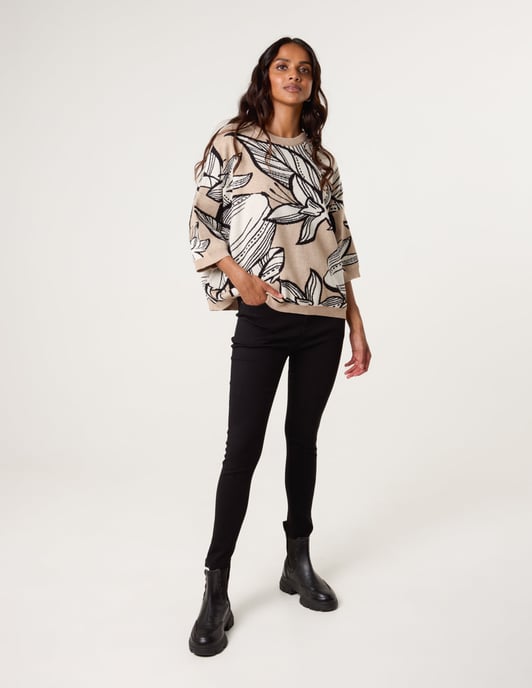 Flower Pattern Jumper - Image 1