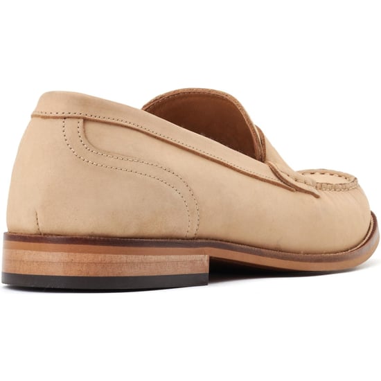 Base London Garfield Lederen Heren Sand Standaard Instappers - Image 2