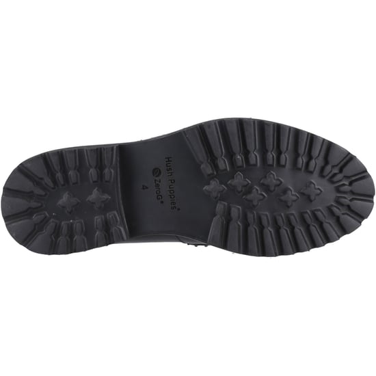 Hush Puppies Genie Leren Dames Zwarte Standaard Instappers - Image 3