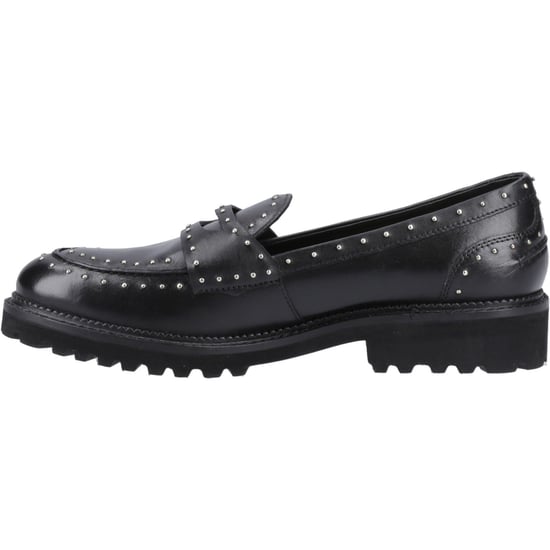 Hush Puppies Genie Leren Dames Zwarte Standaard Instappers - Image 4