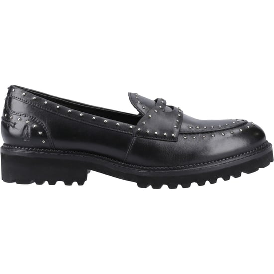 Hush Puppies Genie Leren Dames Zwarte Standaard Instappers - Image 5