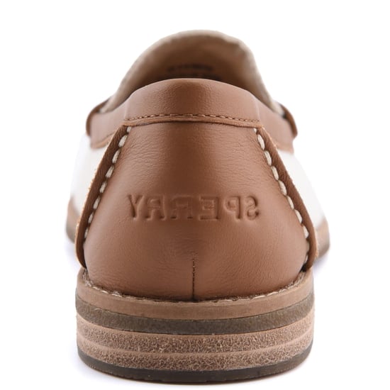 Sperry Port Driving Textiel Dames Witte/Tan Standaard Loafers - Image 2