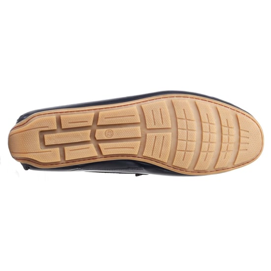 Base London Collins Lederen Heren Navy Standaard Instappers - Image 3