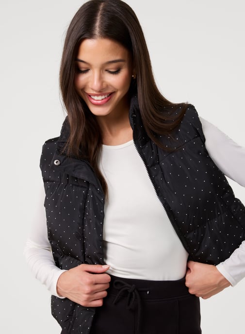 Diamante Puffer Gilet - Image 2