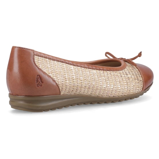 Hush Puppies Laurie Toe Cap Leather Women's Tan Standard Flats - Image 2