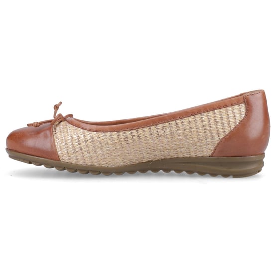 Hush Puppies Laurie Toe Cap Leather Women's Tan Standard Flats - Image 4