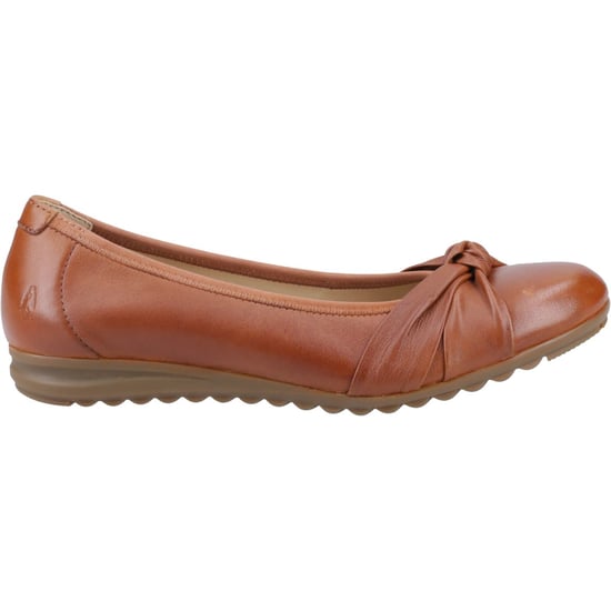 Hush Puppies Lilith Leren Dames Tan Standaard Ballerina's - Image 5