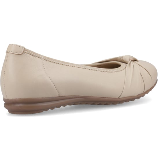 Hush Puppies Lilith Lederen Dames Crème Standaard Ballerina's - Image 2