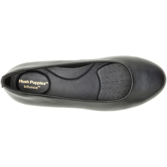 Hush Puppies Alice Platte Leren Dames Zwarte Standaard Ballerina's - Image 4