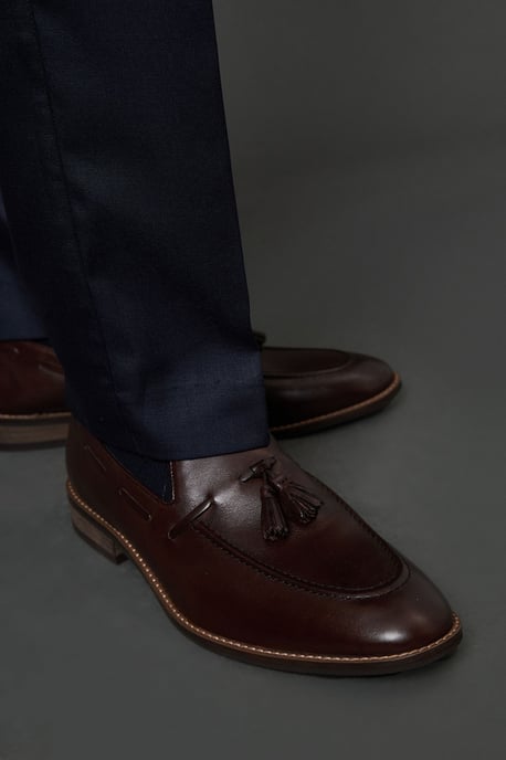Brown Smart Tassel Penny Loafers - Image 2