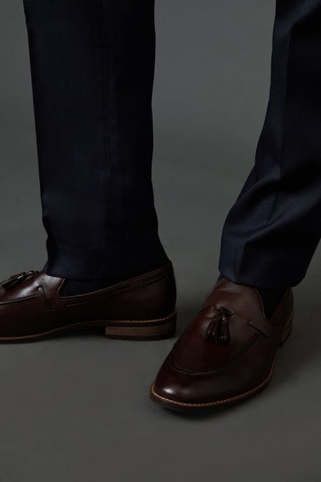 Brown Smart Tassel Penny Loafers - Image 3