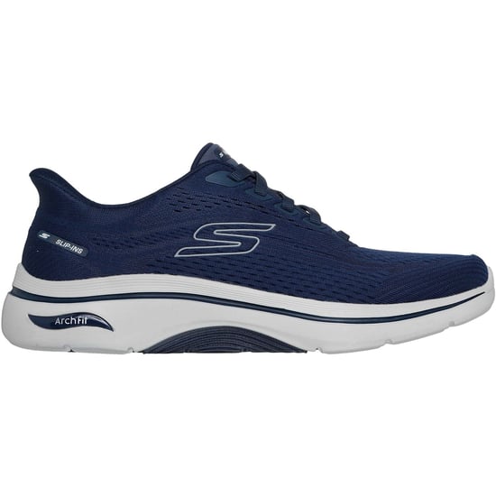 Skechers GO WALK Arch Fit 2.0 Percy Textile Men's Navy/Grey Standard Trainers - Image 5