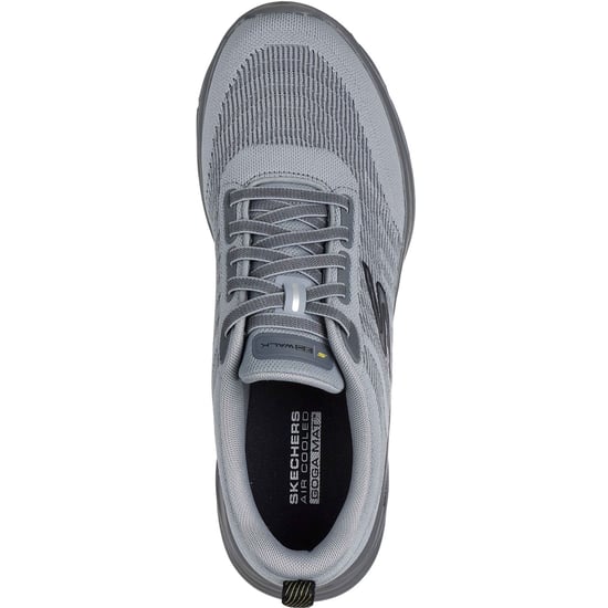 Skechers GO Walk 8 Dag Textile Heren Grijs/Geel Standaard Sneakers - Image 3