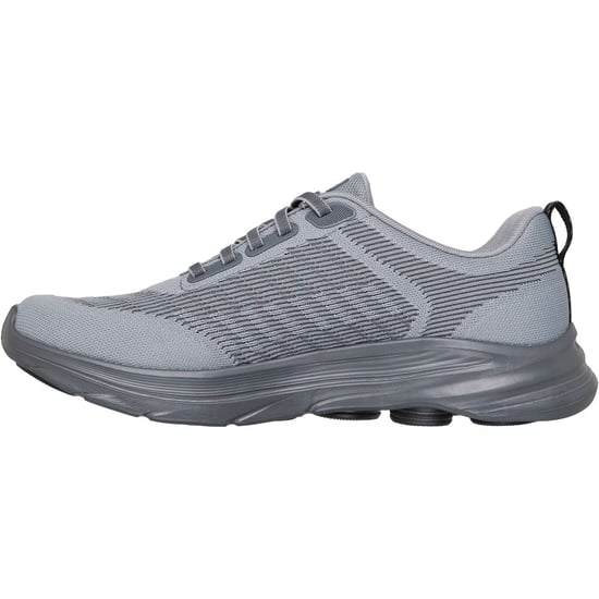 Skechers GO Walk 8 Dag Textile Heren Grijs/Geel Standaard Sneakers - Image 4