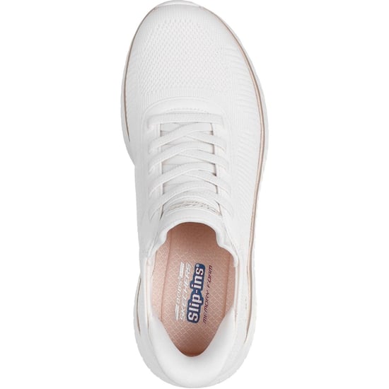 Skechers BOBS Sport Squad Chaos Textile Women's White/Gold Standard Trainers - Image 3