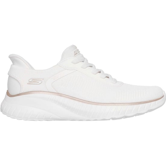 Skechers BOBS Sport Squad Chaos Textile Women's White/Gold Standard Trainers - Image 5