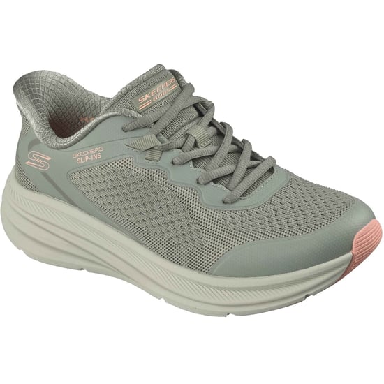 Skechers BOBS Skillz Textiel Dames Olijfgroene Sneakers - Image 1