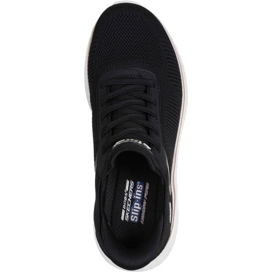 Skechers BOBS Sport Squad Chaos Textiel Dames Zwart/Goud Standaard Sneakers - Image 3