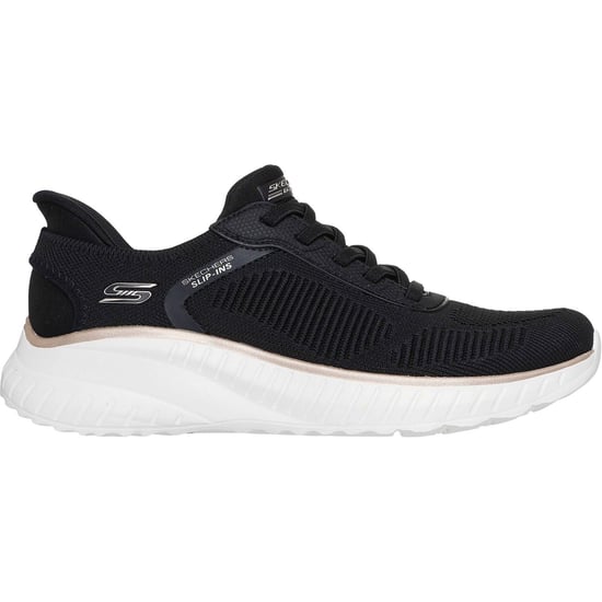 Skechers BOBS Sport Squad Chaos Textiel Dames Zwart/Goud Standaard Sneakers - Image 5