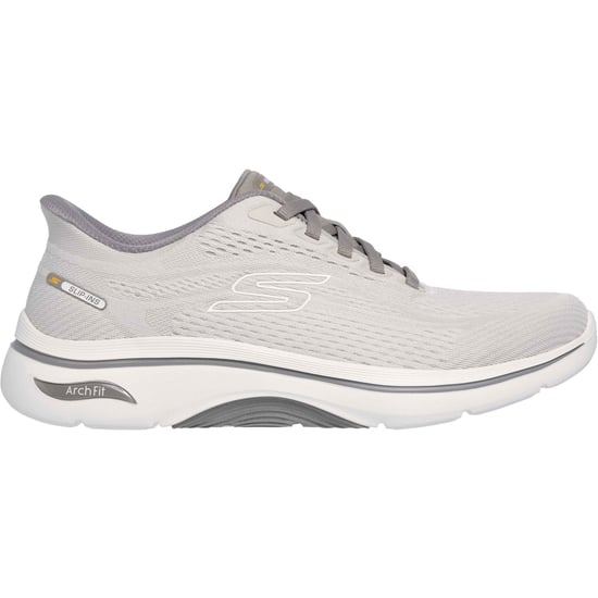Skechers GO WALK Arch Fit 2.0 Percy Textile Men's Tan Standard Trainers - Image 2