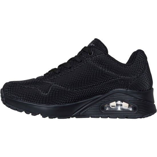 Skechers UNO - Glanzende Schubben Polyurethaan Dames Zwarte Standaard Sneakers - Image 4