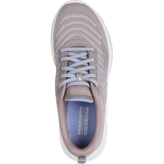 Skechers GO WALK 8 Britt Textiel Dames Taupe/Blauw Normale Sneakers - Image 3