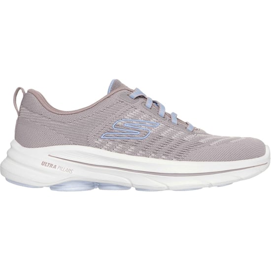 Skechers GO WALK 8 Britt Textiel Dames Taupe/Blauw Normale Sneakers - Image 5