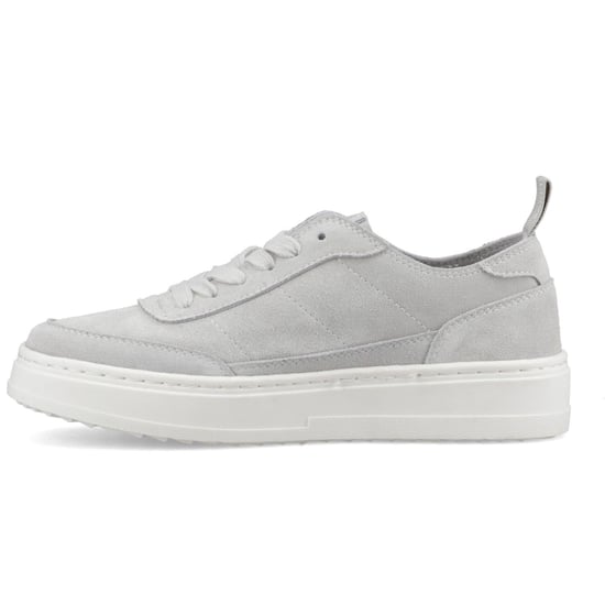 Hush Puppies Nesta Leren Dames Grijze Standaard Sneakers - Image 4