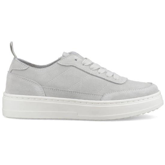 Hush Puppies Nesta Leren Dames Grijze Standaard Sneakers - Image 5
