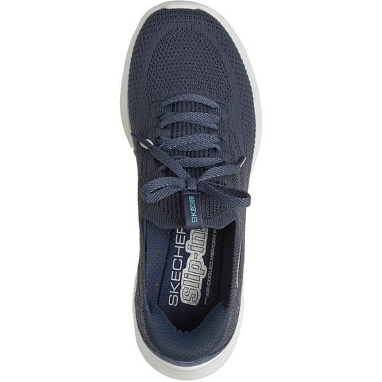 Skechers Ultra Flex 4.0 Textiel Dames Marineblauwe Standaard Sneakers - Image 3
