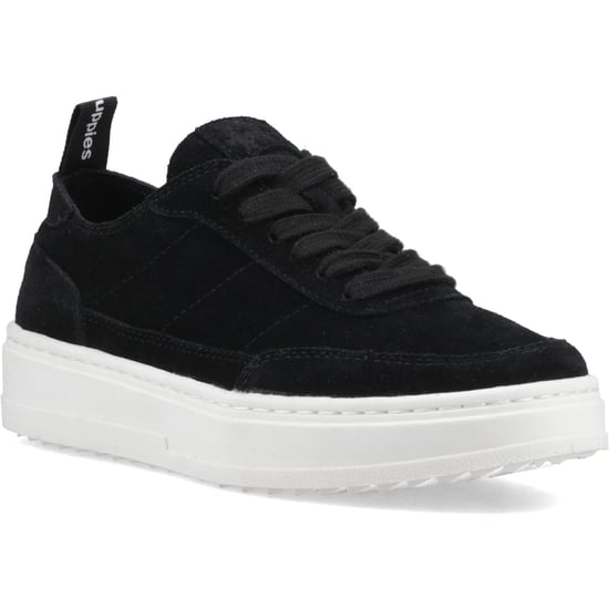 Hush Puppies Nesta Leren Dames Zwarte Standaard Sneakers - Image 1
