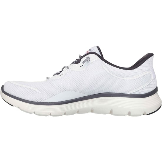 Skechers Flex Appeal 5.0 Easy Breezy Textil Kvinnors Vit/Multi Standard Sneakers - Image 4