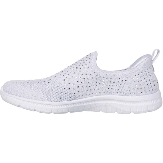 Skechers Virtue Icon Textiel Dames Witte/Zilveren Standaard Sneakers - Image 4