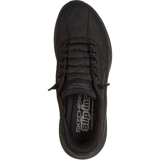 Skechers Contour Foam Cozy Fit Textile Women's Black Standard Trainers - Image 3