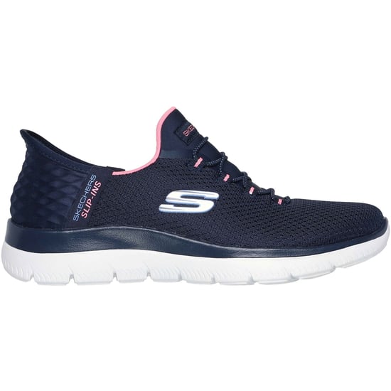 Skechers Summits - Diamond Dream Textile Women's Navy/Pink Standard Trainers - Image 5