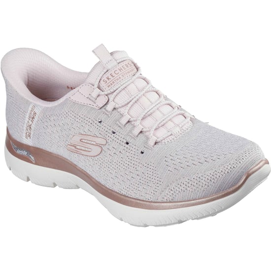Skechers Arch Fit Summits - Zachte Schitterende Textiel Dames Licht Roze Standaard Sneakers - Image 1