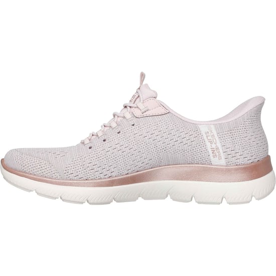 Skechers Arch Fit Summits - Zachte Schitterende Textiel Dames Licht Roze Standaard Sneakers - Image 4