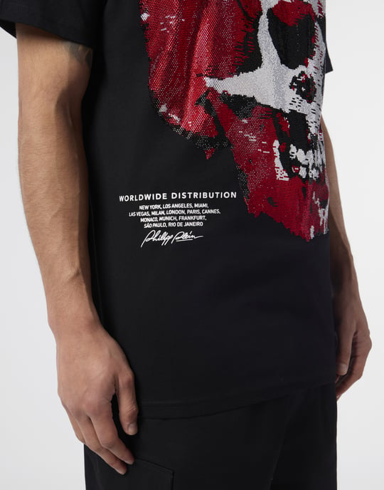 Rund halsad t-shirt röd dödskalle dödskalle - Image 3