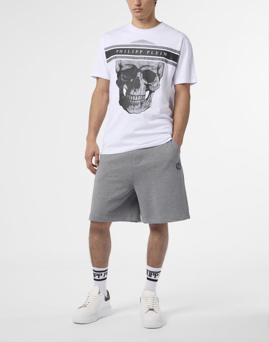 Rund halsad t-shirt med dödskallelogotyp - Image 4