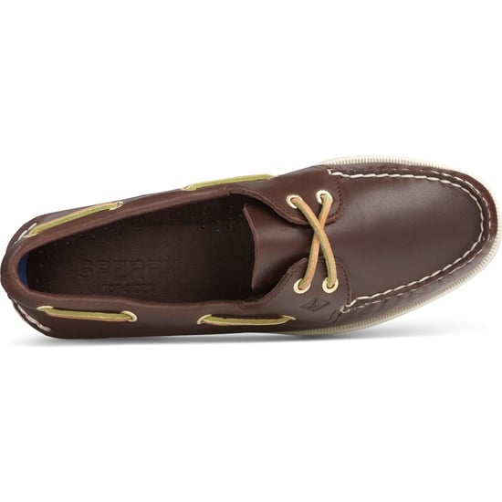 Sperry Authentic 2 Eye Leather Women's Brown Standard Boat Shoes - Image 4