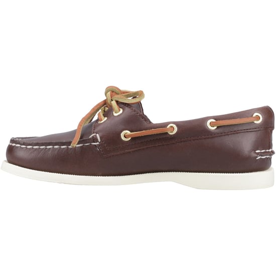 Sperry Authentic 2 Eye Leather Women's Brown Standard Boat Shoes - Image 5