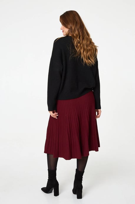 Black Sequin Bow Detail Drop Shoulder Jumper - Image 2