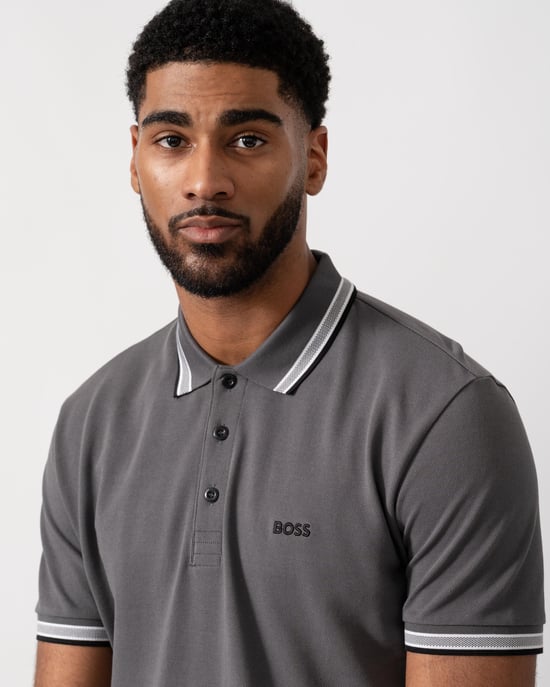 Paddy Polo Shirt in Grey - Image 2