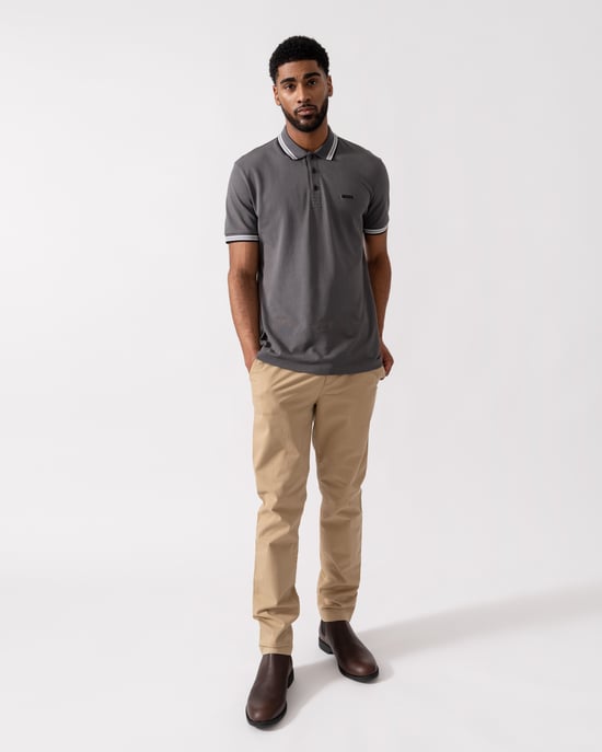 Paddy Polo Shirt in Grey - Image 3