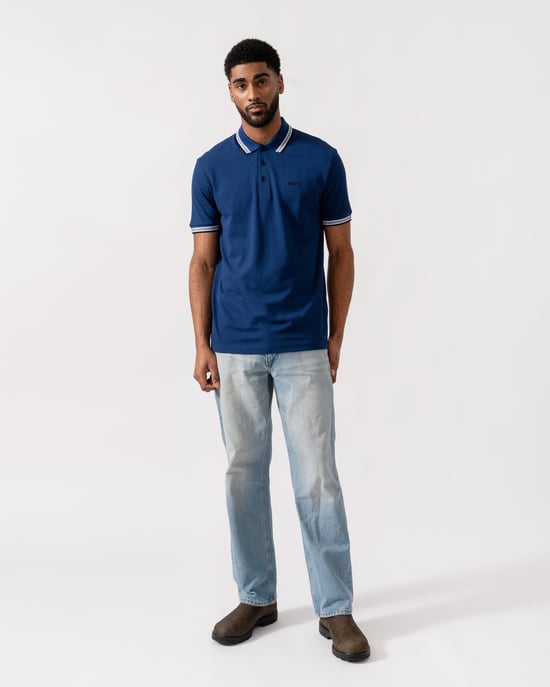 Paddy Polo Shirt in Dark Blue - Image 3